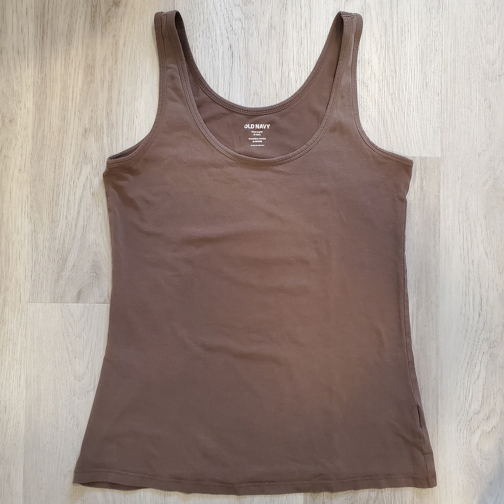 💐5/$35💐 First-Layer Scoop-Neck Brown Tank Top - Old Navy - M Tall